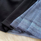 Patchwork Mesh Top&Black Skirt 3Pcs