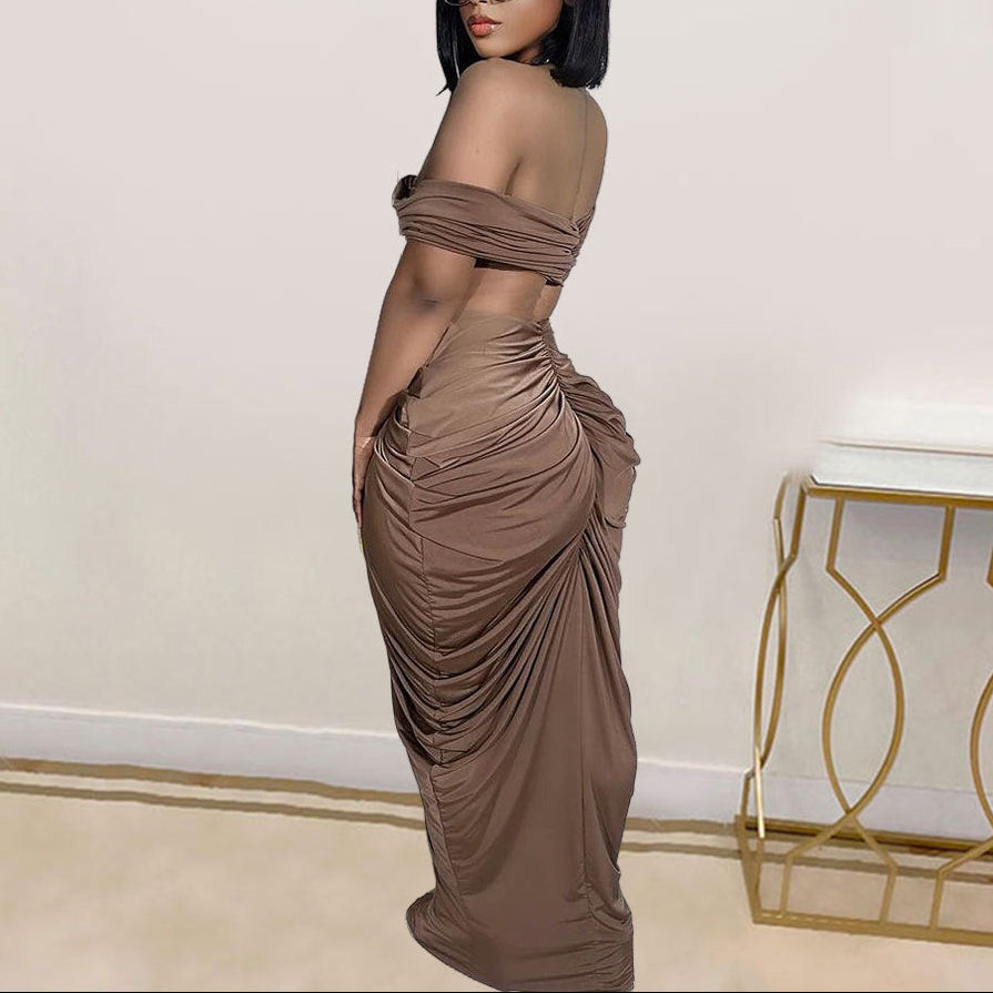 Lailah - Two-Piece Draped Maxi Set