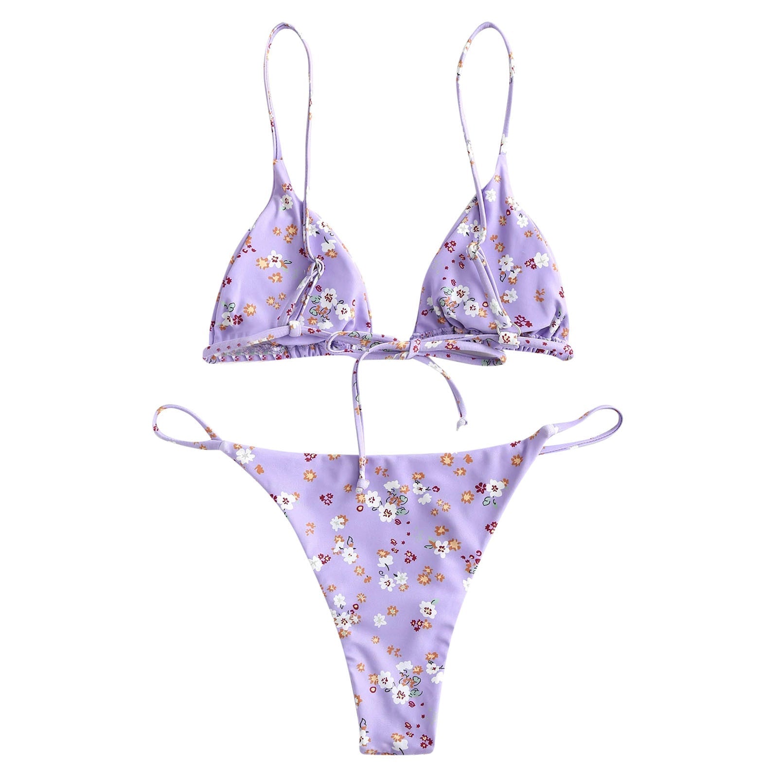 Vintage Printed Three-pieces Bikini