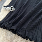 Vintage Polo Collar Knitted Dress