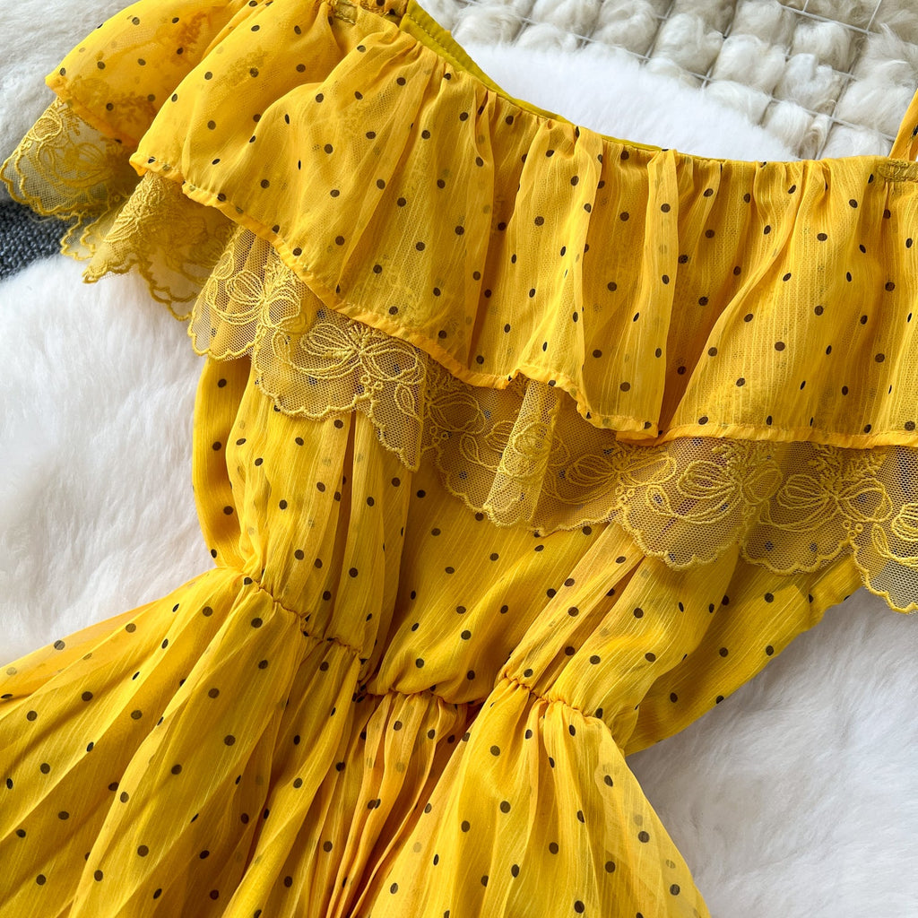Sweetie Polka Dot Chiffon Slip Dress