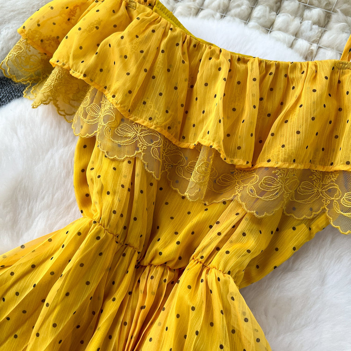 Sweetie Polka Dot Chiffon Slip Dress