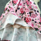 Vintage Sleeveless Floral Printed Dress
