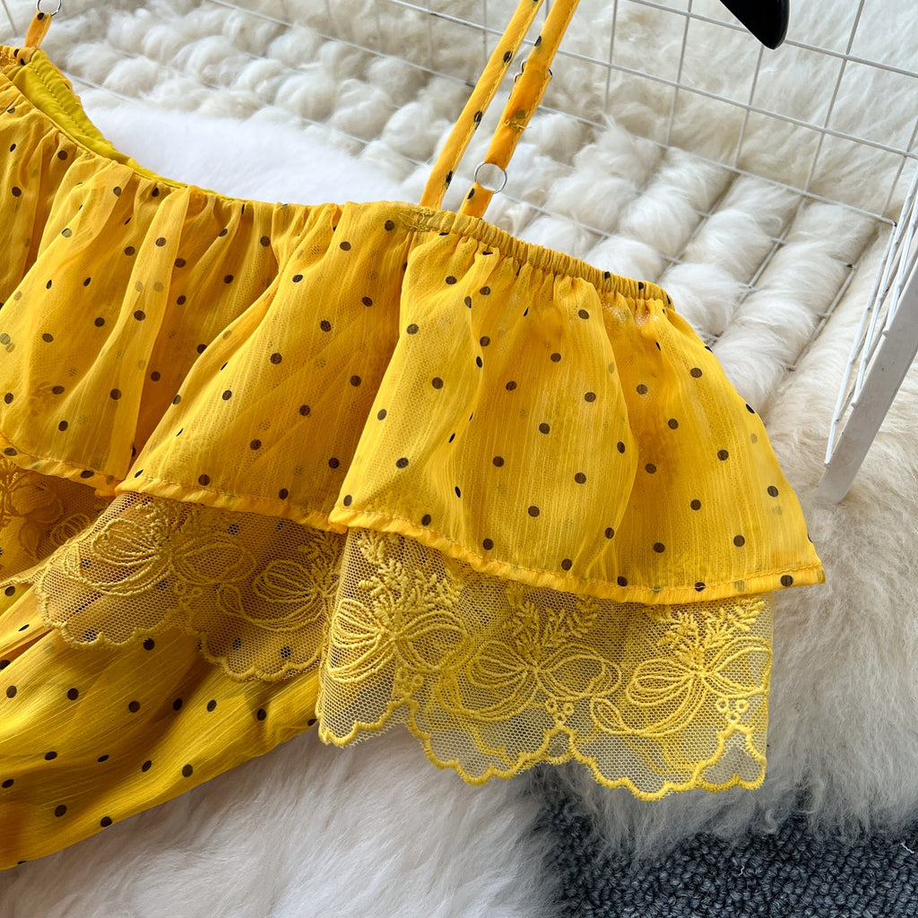 Sweetie Polka Dot Chiffon Slip Dress
