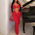 Lailah - Two-Piece Draped Maxi Set