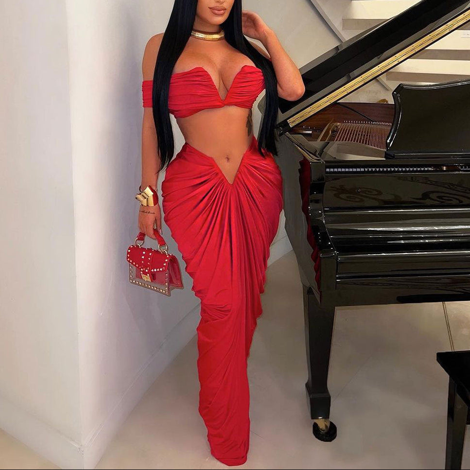 Lailah - Two-Piece Draped Maxi Set