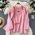 Cardigan&Halter Camisole Soft Knitted 2Pcs