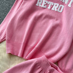 Monogrammed Sweater&Trousers Casual 2Pcs