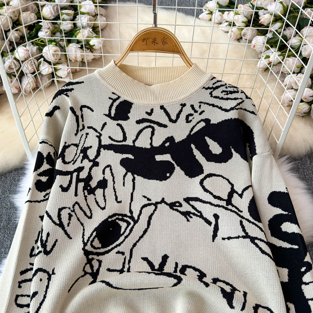 Printed Sweatshirt&Skirt Thermal 2Pcs