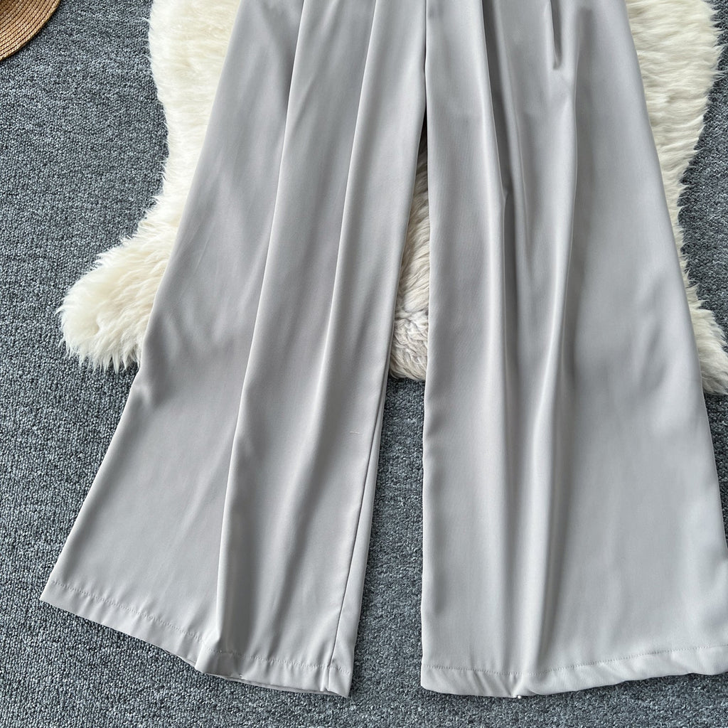 Chic Backless V-neck Halter Jumpsuits