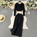 Twisted Cardigan&Skirt Thermal 2Pcs