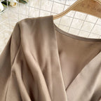 Premium V-neck Drawstring Top