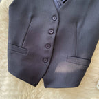 V-neck Single-breasted Suit Vest