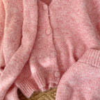 Cardigan&Skirt&Scarf Soft Knitted 3Pcs