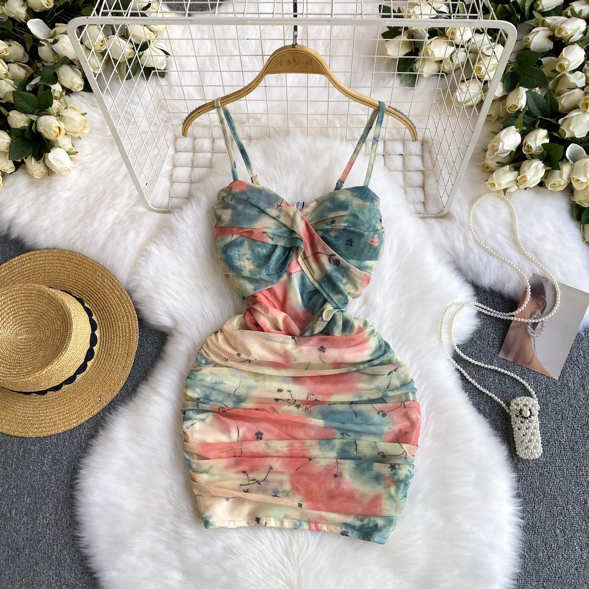 Hottie Pleated Floral Slip Dress