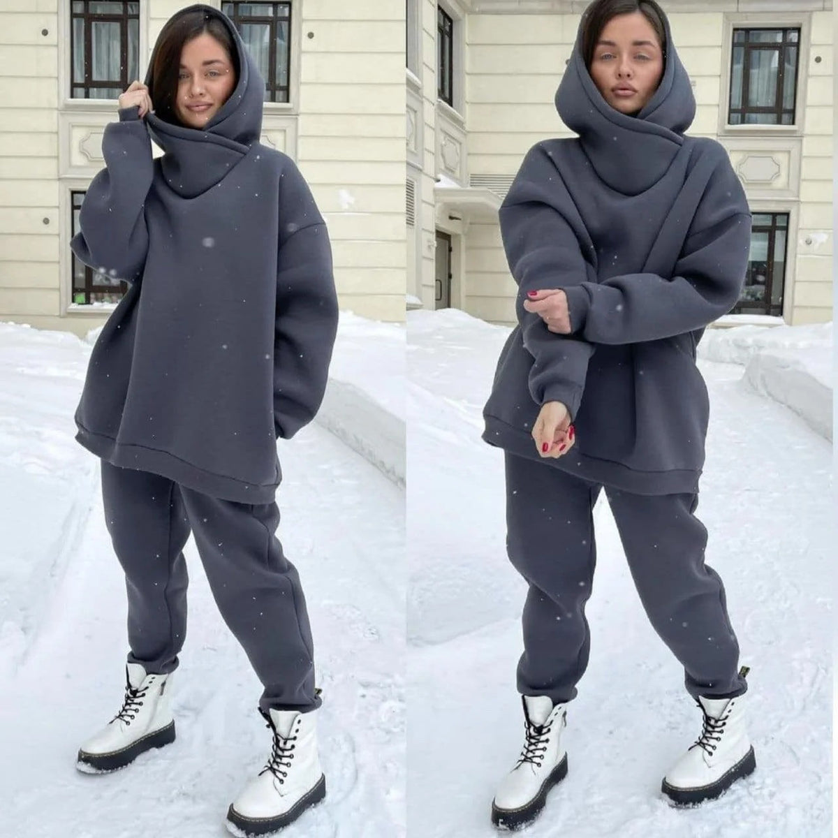 Oversized Sweatshirt&Trousers Casual 2Pcs