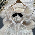 Sweetie Patchwork Layered Lace Cake Dress