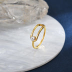 Pearl Adjustable Designer Ring