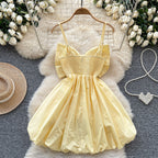 Chic Large Bow Elastic Slip Dress