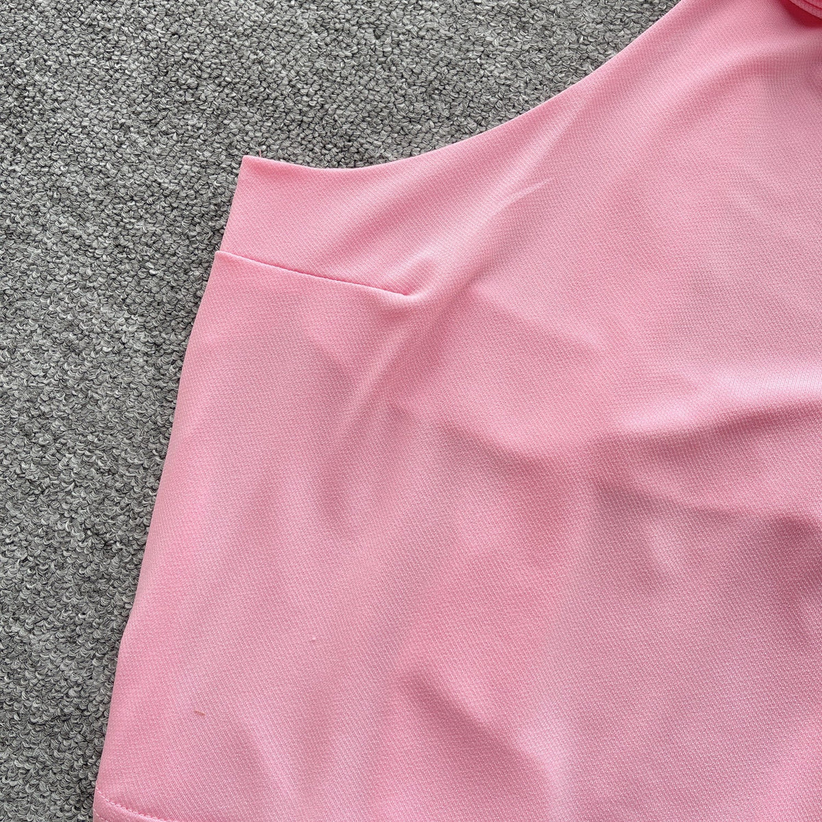 Niche Asymmetric Midriff-baring Halter Top