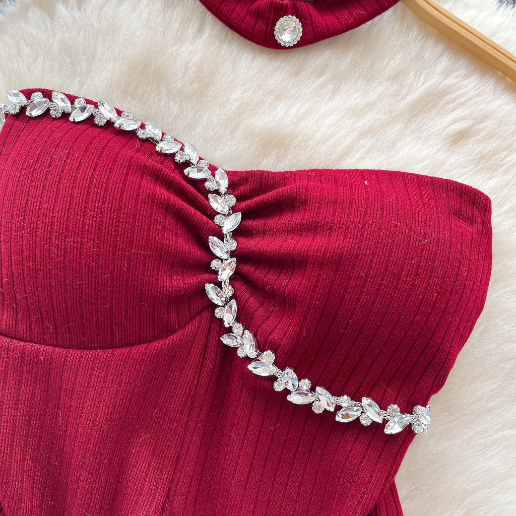 Beaded Padded Top with Choker