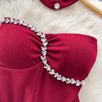 Beaded Padded Top with Choker