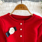 Camellia Cardigan&Skirt Knitted 2PCS