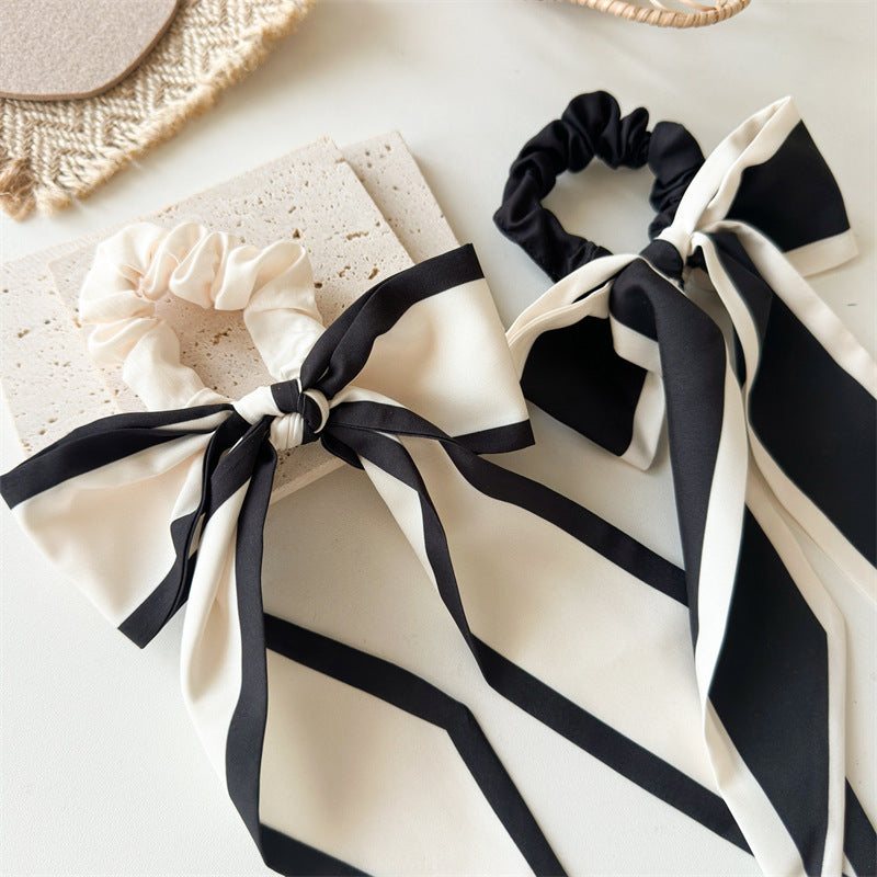 Summer Black And White Bow Hair Band