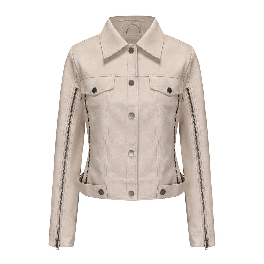 Multi-zipped PU Moto Jacket