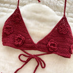 3D Camisole & Skirt Hollow Knitted 2Pcs