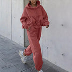 Drawstring Sweatshirt&Pants Casual 2Pcs
