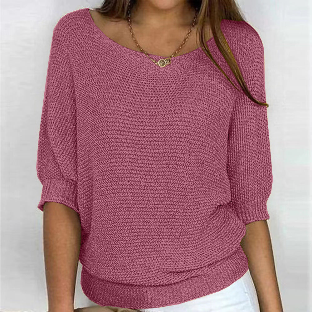 Naomi | Textured Knit Batwing Sweater
