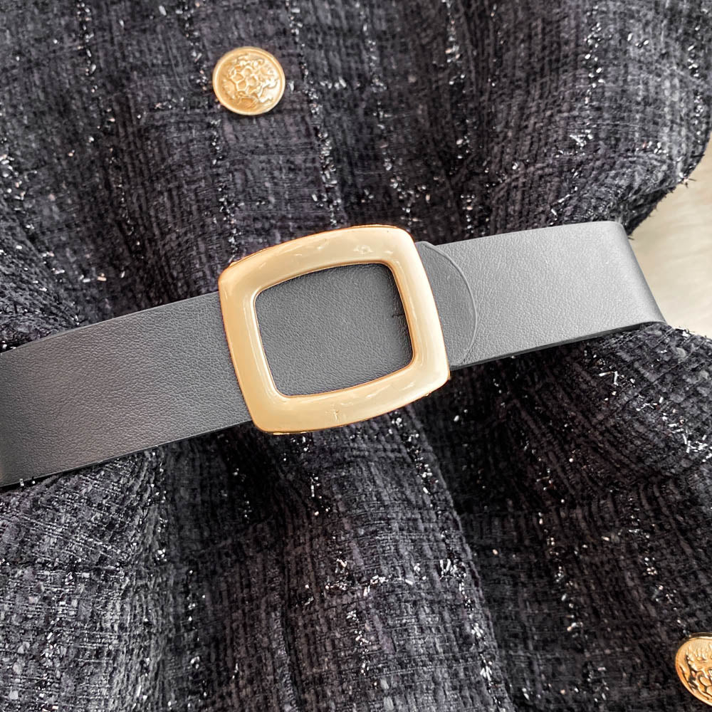 Color Blocking Tweed Shirt Dress