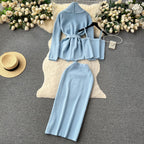 Cardigan&Camisole&Skirt Korean Style 3Pcs