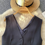 V-neck Single-breasted Suit Vest