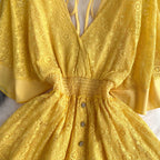 Sweetie V-neck Lace Patchwork Dress