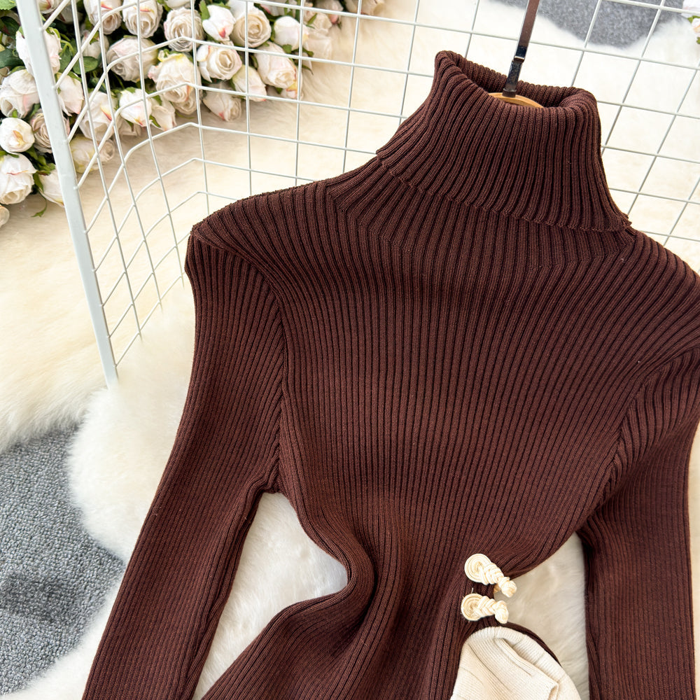 Irregular Design Patchwork Pleated Knitwear