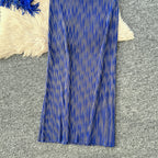 Beaded Fringed Cardigan & Vest Dress 2Pcs