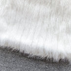 Tube Top&Skirt White Furry 2Pcs