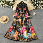 Courtly Mesh Patchwork Floral Dress