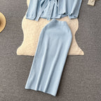 Cardigan&Camisole&Skirt Korean Style 3Pcs