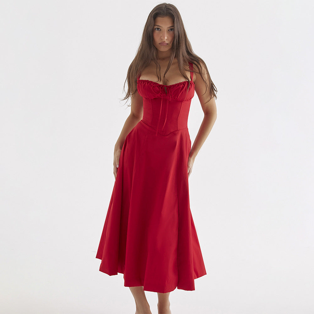 Backless Floral Printed Slip Dress