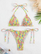 Triangle Packet Three-Point Strappy Bikini
