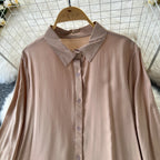 Color Blocking Oversized Shirt Dress