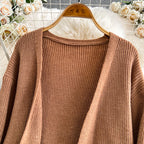 Cardigan&Tank Top&Skirt Knitted 3Pcs