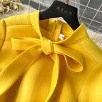 Premium Lace-up Solid Color Dress