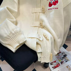 Mori Horn Button Hooded Cardigan
