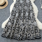 Niche Hollowed Crochet Lace Dress