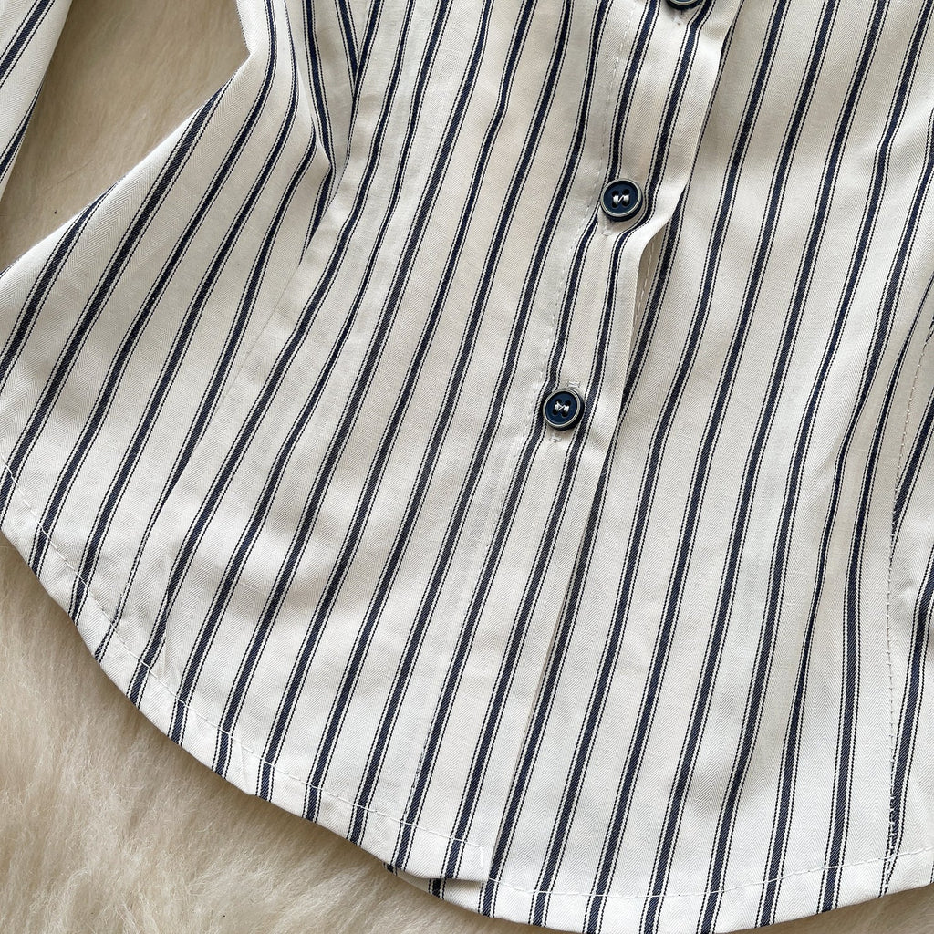 Chic Waist-slimming Stripe Shirt