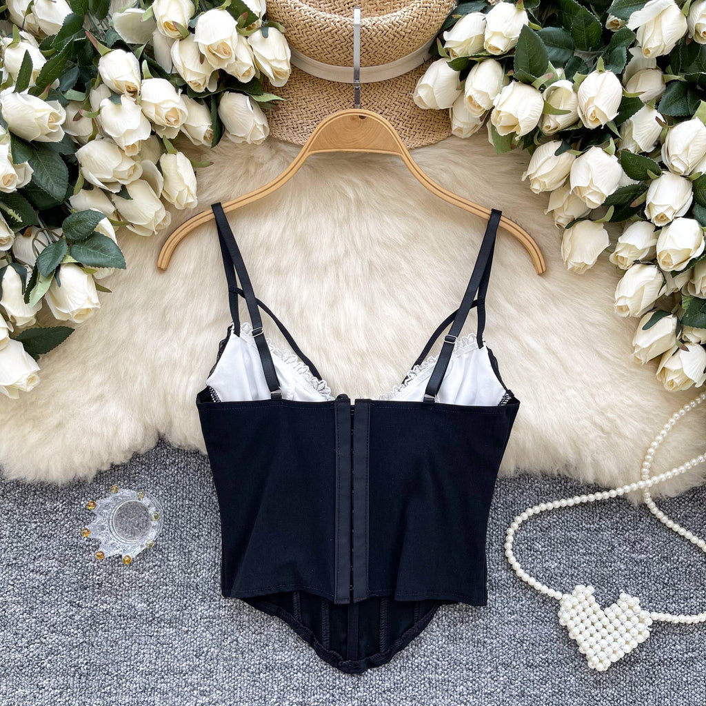 Color Blocking Lace Trim Camisole